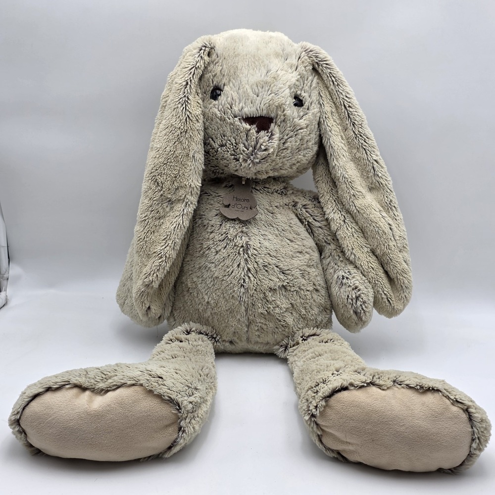 Histoire d' Ours Les Copains Lapin Plush Bunny Rabbit Stuffed Easter Large 28"